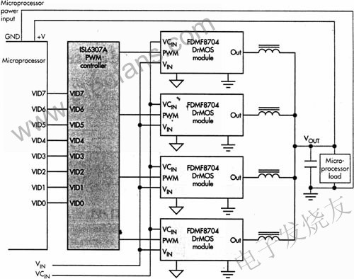 四相電壓穩壓器電路 www.qldv.cn