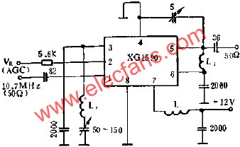 XG1590作10.7MHZ放大電路的應用  www.qldv.cn
