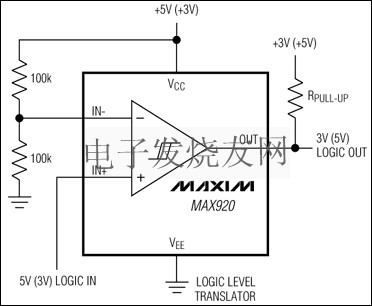 MAX917 - MAX920可不帶電壓基準(zhǔn)的超擺幅功率比較器 www.qldv.cn